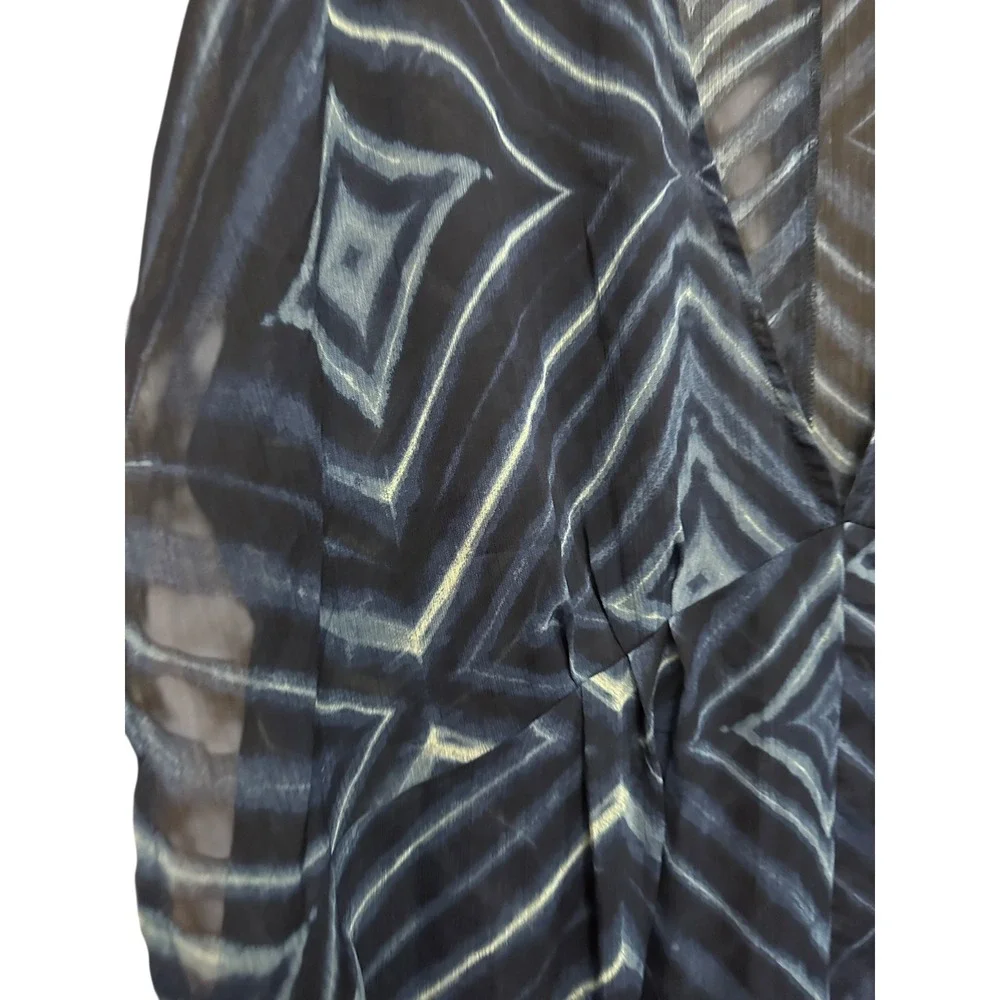 Old Navy Blue Diamond Print Swim Cover Up Tunic‎ Top Dress XL